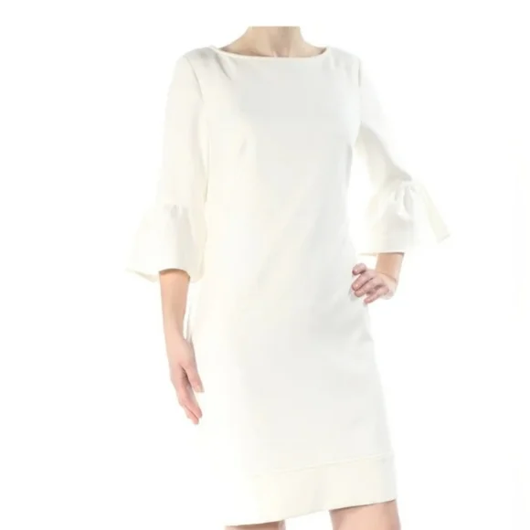 American Living | Dresses | American Living Bell Sleeve Cream Dress |  Poshmark